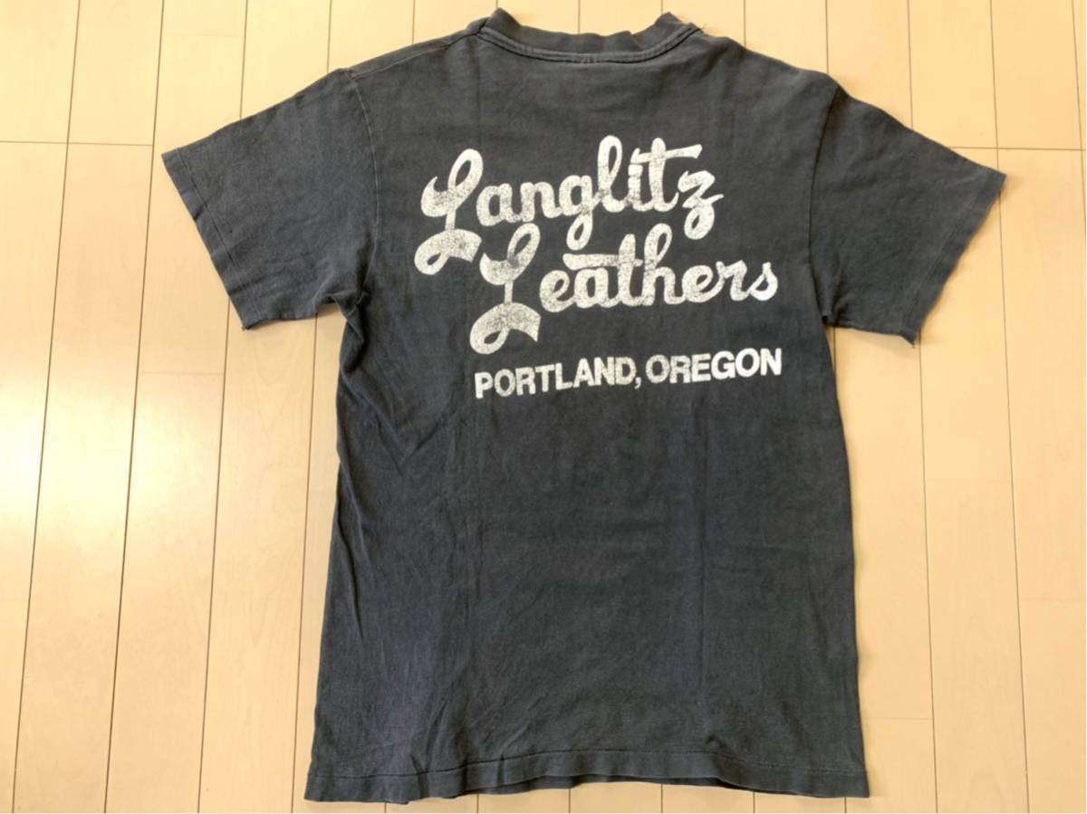 クーポンコード セール 80S Langlitz Leathers Tシャツ HANES USA製 