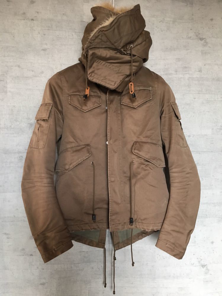 wjk｜destroy cotton twillボアライナーショートモッズコート wjk｜destroy cotton twillボアライナーショートモッズコート メンズ