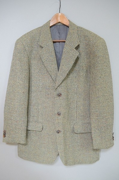 A2559/秋冬 総裏 Stanley Blacker Alexanders ウール シルク マルチカラーツイード シングル3B テーラードジャケット M 灰色/日本製 メンズ
