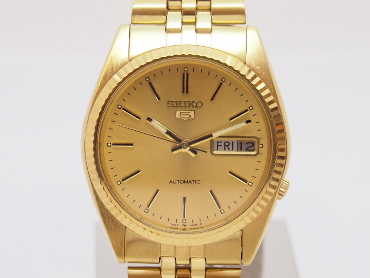7009-3110 SEIKO - セイコー5 自動巻き ゴールド 腕時計 稼動 0 Seiko 