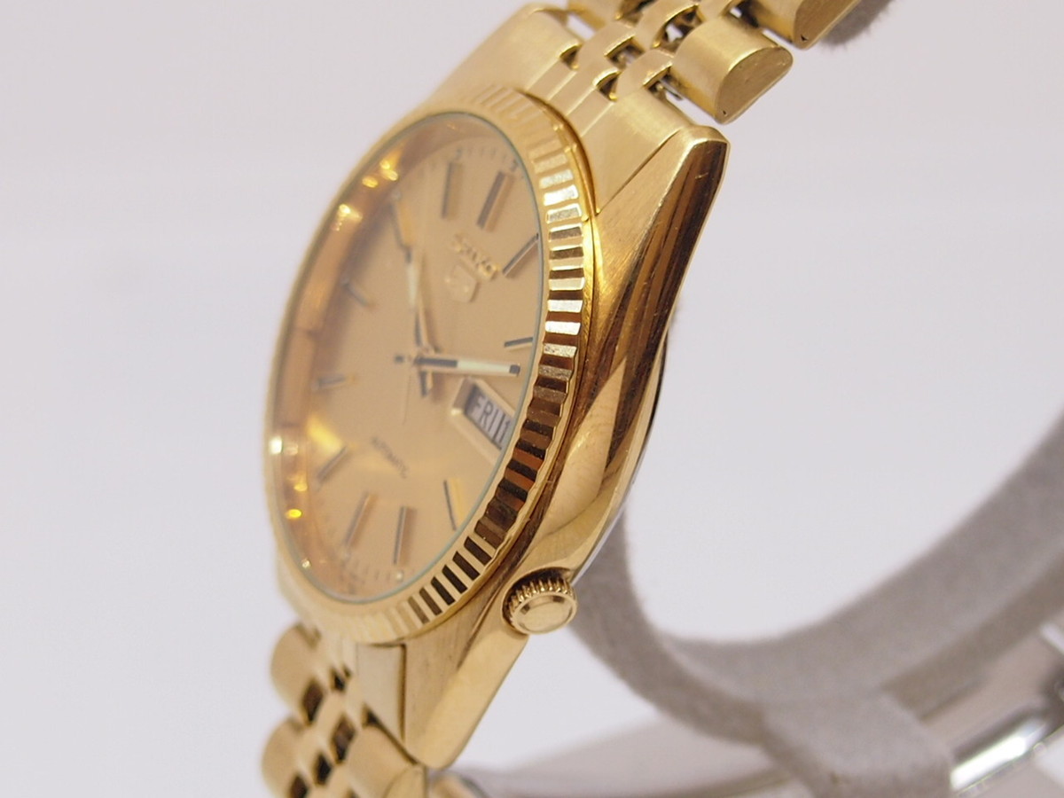 7009-3110 SEIKO - セイコー5 自動巻き ゴールド 腕時計 稼動 0 Seiko 