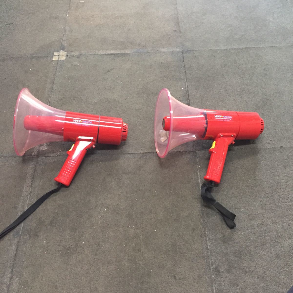 中古 防滴メガホン拡声器 WETMEGA TR-315S サイレン機能付き 2個セット