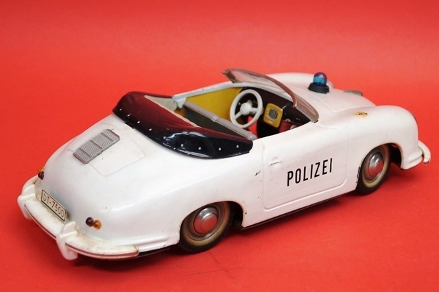 ディストラー DISTLER ポルシェ Porsche パトカー POLIZEI ブリキ 全長:約27.5㎝ ベルギー製 ジャンク