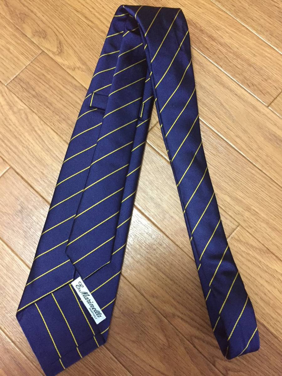 マリネッラ／カシミヤ100%／レジメンタルタイ ○E.MARINELLA