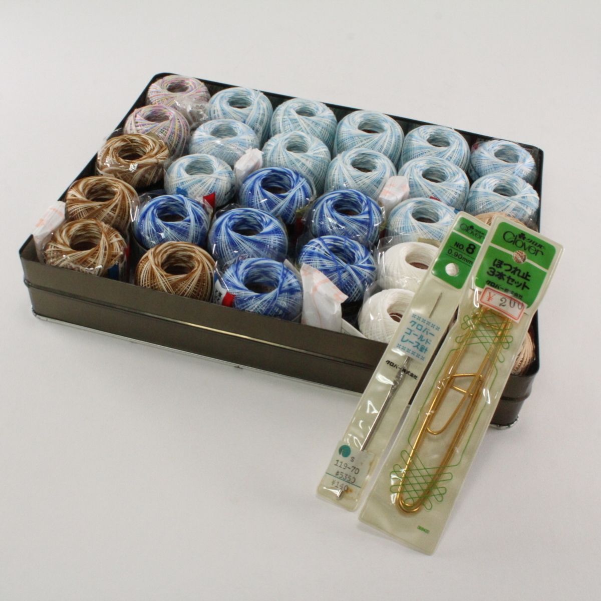 未使品 オリムパス レース糸 30個セット #40 10g 綿100% No11 61 22B 801 733 Clover ほつれ止め3本おまけ いろいろまとめセット#17475