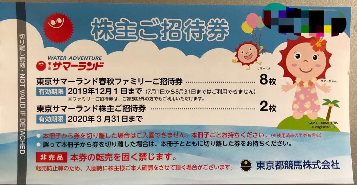 施設利用券 anju様専用 東京サマーランド 株主優待