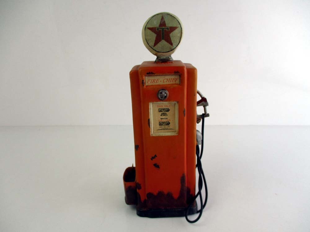 TEXACO　セピア調ガソリンスタンド給油器　美品　重さ700g以上　高さ約20cm_1