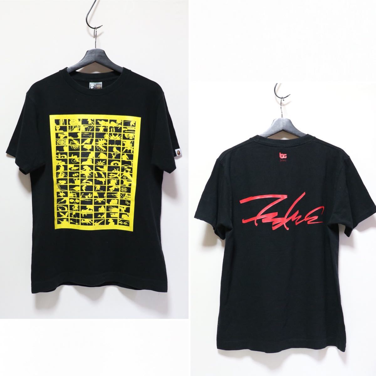 a bathing ape × Futura/ロゴ 半袖 カットソー tシャツ/BLK/BAPE 