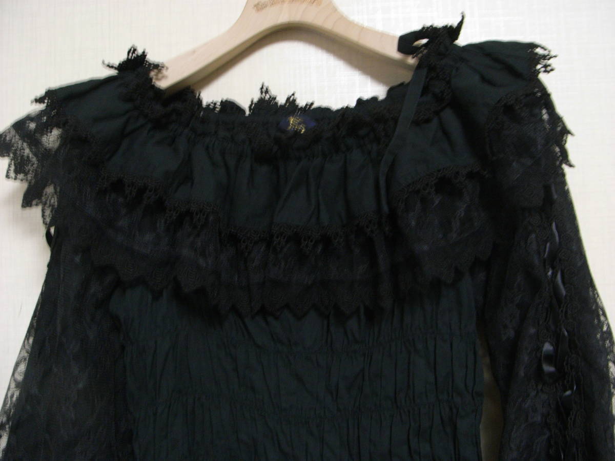 ALICE and ｔhe PIRATES アリスアンドザパイレーツ ブラウス ブラック 姫袖ブラウス フリーサイズ 新品