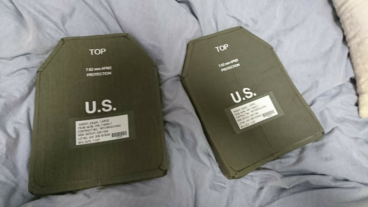 プレート 7.62mm E-SAPI Ceradyne ESAPI 防弾 - 希少！米軍実物 米軍 