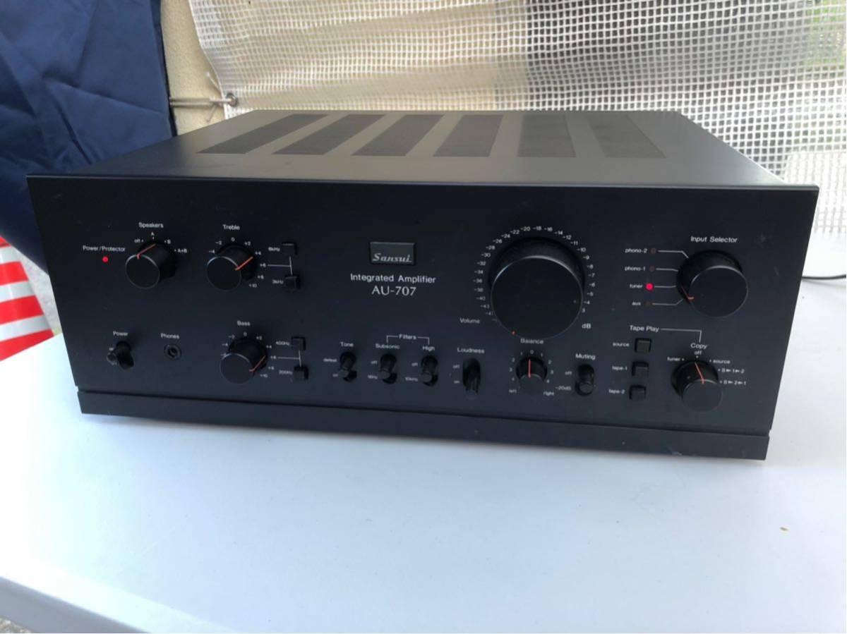 サンスイ プリメインアンプ AU-707 SANSUI P256-xA110207 通電 EXTRA