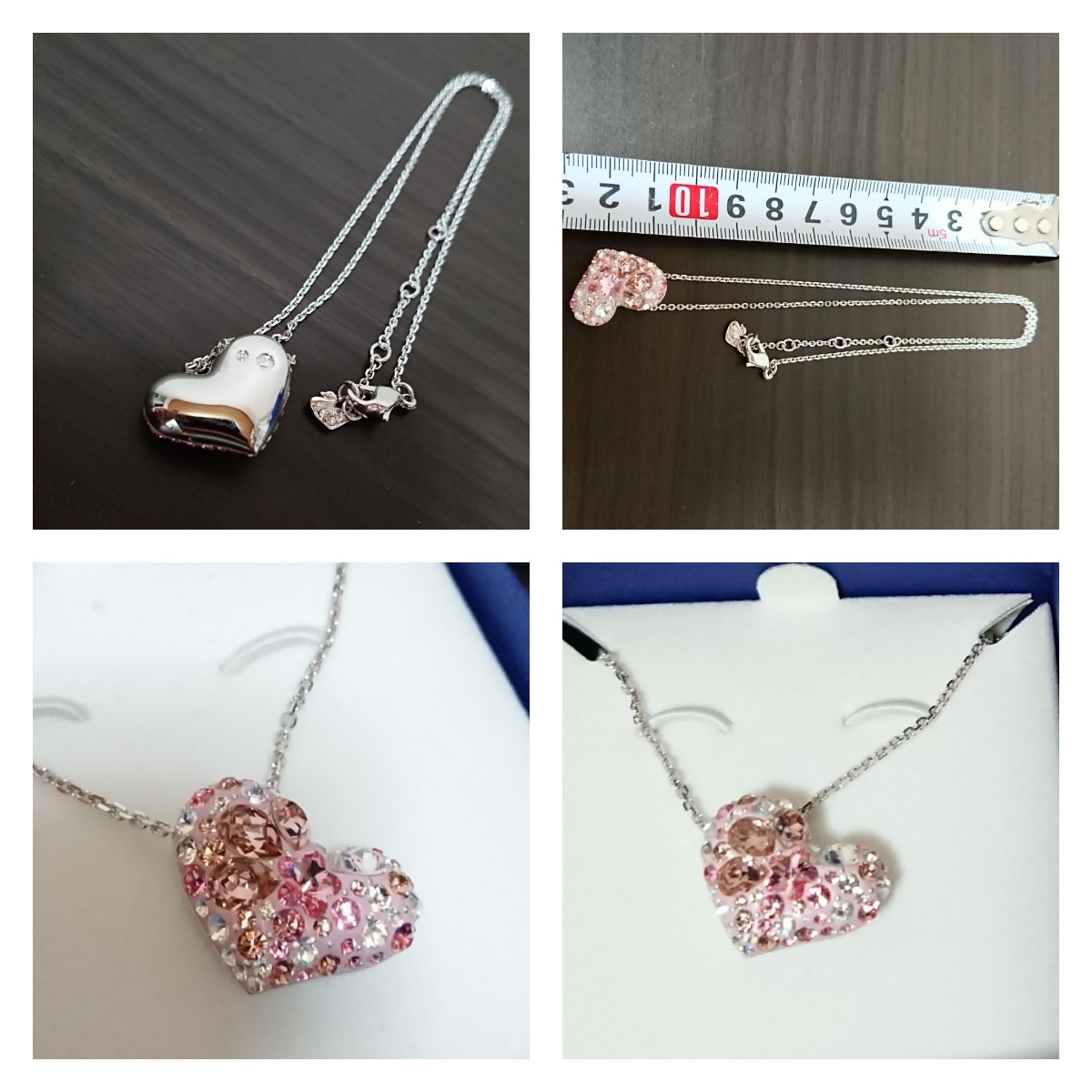 スワロフスキー ネックレス ハート ピンク SWAROVSKI 正規品 ONE 極美 
