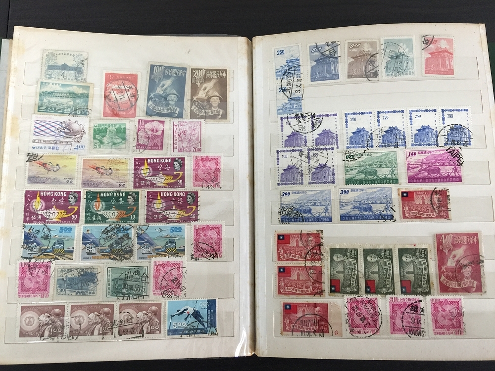 0602Y09 中国　台湾　使用済み　切手　アルバム1冊まとめ　計9ページ　