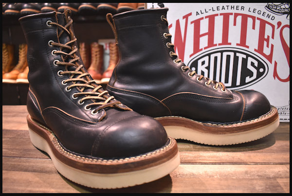 【10FF 箱付 良品】WHITE'S ホワイツ ノースウエスト ブーツ 375NWCLTT ブラック クロムエクセル ビブラム2021 レザーハーフスリップ HOPES