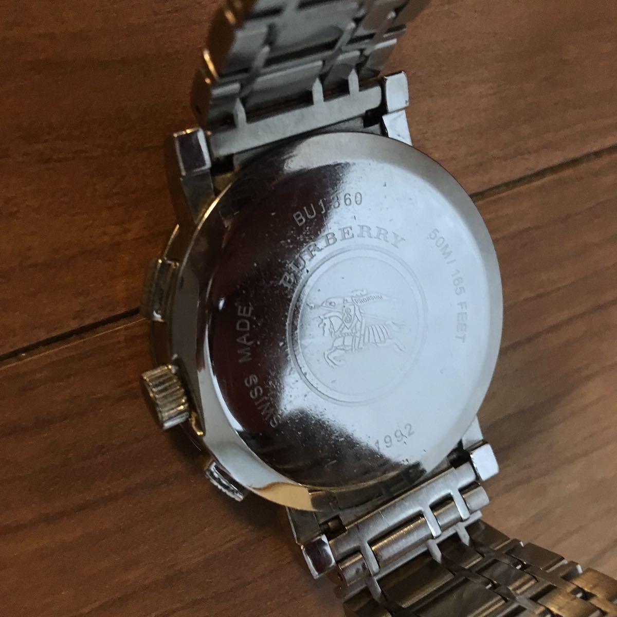 バーバリー ヘリテージ クロノグラフ メンズ 電池交換済み 美品