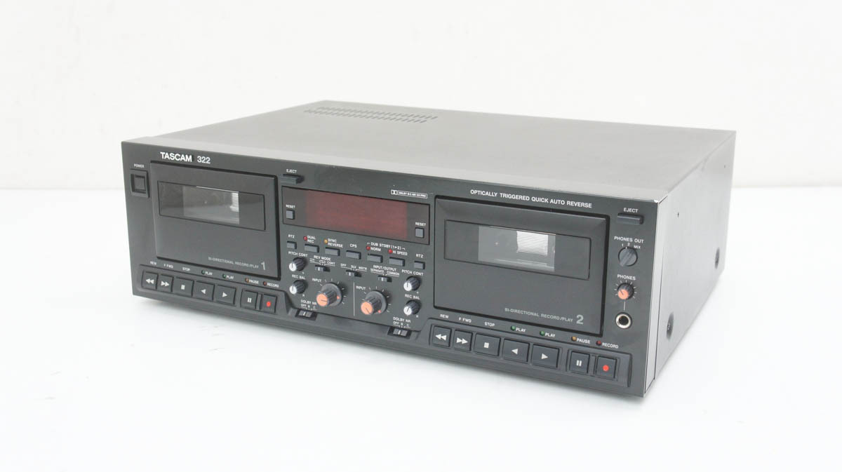 タスカム TASCAM 322 業務用 ダブルカセットデッキ 【公式通販】
