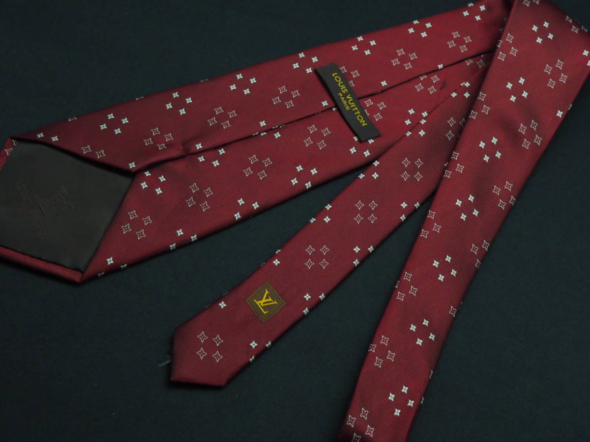 LOUIS VUITTON】 美品 ルイ ヴィトン ITALY イタリア製 ボルドーレッド