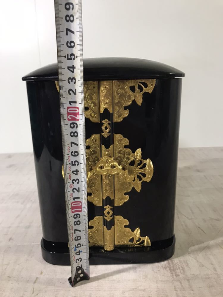 木彫座像 □AC129 日連仏像 手作り高級厨子「 書道□ 木瓜厨子 厨子入