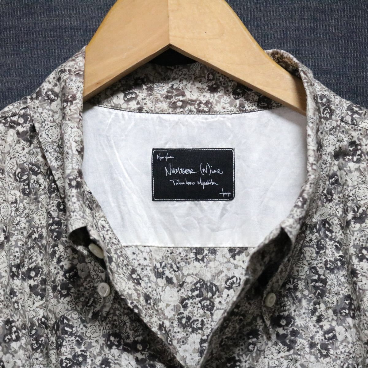number (n)ine/花柄シャツ 半袖シャツ/3/cotton/ナンバーナイン シャツ