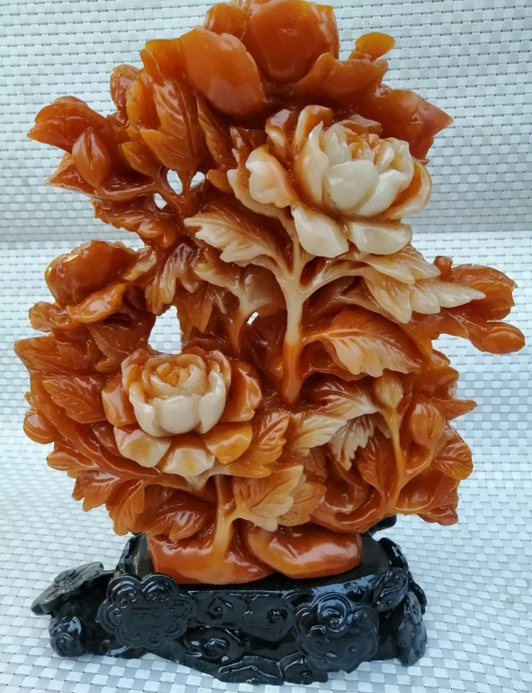  石彫刻 生石 富貴花 植物 翡翠 彫刻 オブジェ 美術品 装飾品(東洋彫刻)｜売買されたオークション情報、yahooの商品情報をアーカイブ公開 - オークファン その他