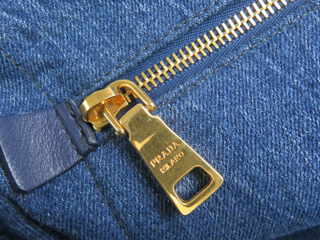 1円～ プラダ カナパ デニム トートバッグ PRADA 中古
