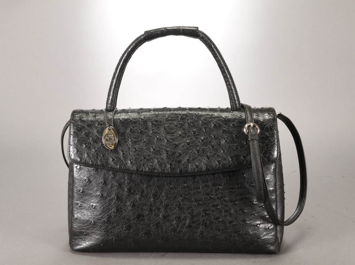 1円 極美品 JRA認定 TOKYO オーストリッチ 2WAY 斜め掛け ショルダー 
