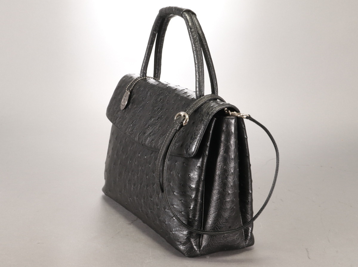 1円 極美品 JRA認定 TOKYO オーストリッチ 2WAY 斜め掛け ショルダー 