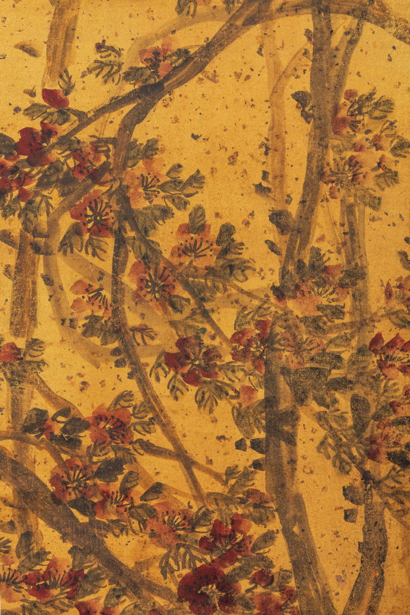 紙本 呉昌碩 菊花図 中国歴代名家作品精選 －中国近代書画の世界