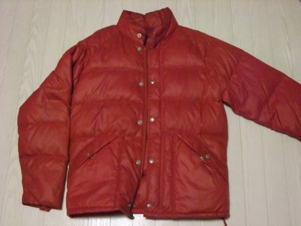 タロンジッパー ビンテージ?ダウン 赤(レッド)　雰囲気抜群