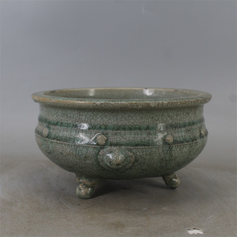  中国古董品 極上珍品 宋代 い磁器 龍泉 青釉 太鼓 の釘 双獣の耳 三足の香炉置物 賞物 yw14(清)｜売買されたオークション情報、yahooの商品情報をアーカイブ公開 - オークファン 清