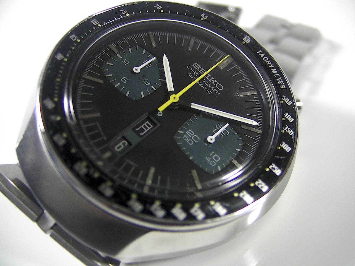 美品整備済 純正ブレスレット SEIKO 6138-0040 黒馬 クロノグラフ 