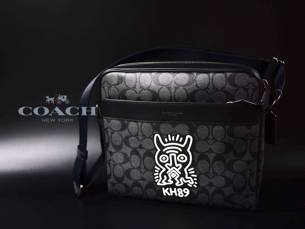 希少/【COACH】コーチ キースヘリング　ショルダーバッグ　メンズ 2019最新 正規新品】限定コラボ COACH コーチ×キース・ヘリング