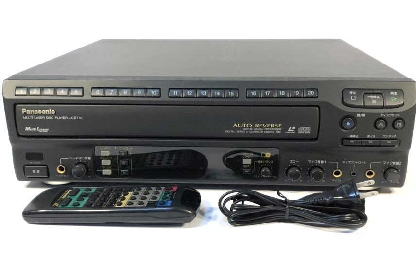 完動品 純正リモコン付属 Panasonic パナソニック 松下電器 LXK770 MULTI LASER DISC PLAYER レーザー
