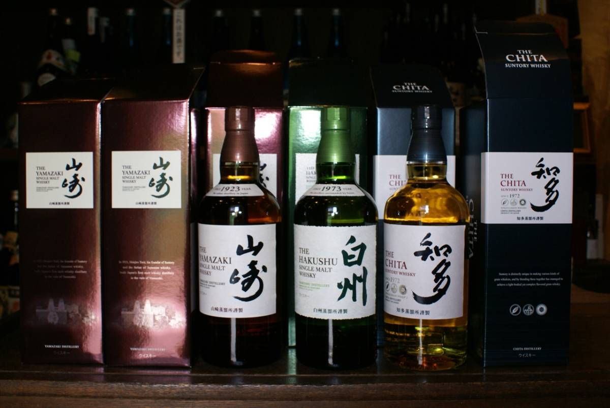 山崎白州響ほか化粧箱(カートン)