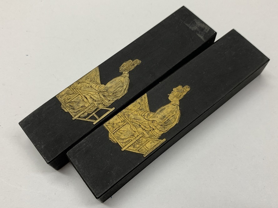 書道具 中国古墨 鉄斎墨 油煙101 徽歙曹素功 6個 386g 未