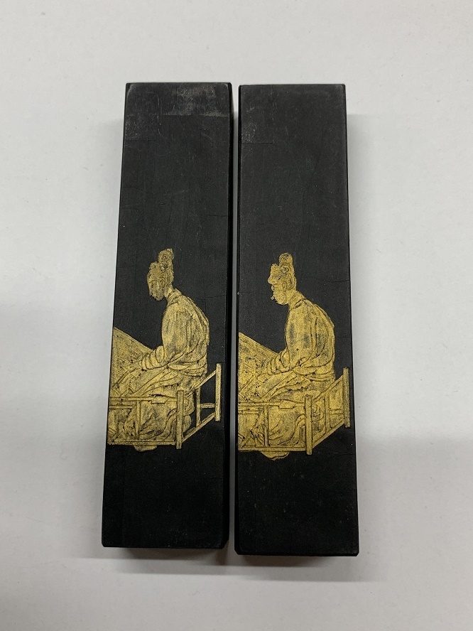 書道具 中国古墨 鉄斎墨 油煙101 徽歙曹素功 6個 386g 未