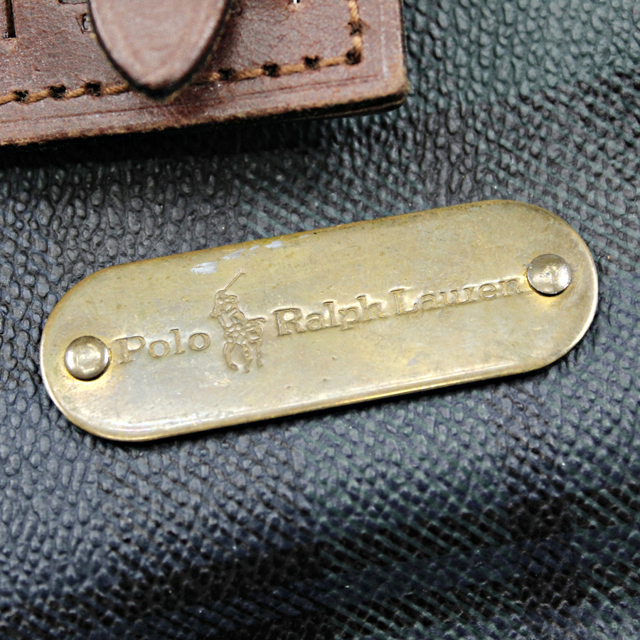 レア型！廃盤 美品 POLO RALPH LAUREN ラルフローレン 牛革 部分レザー