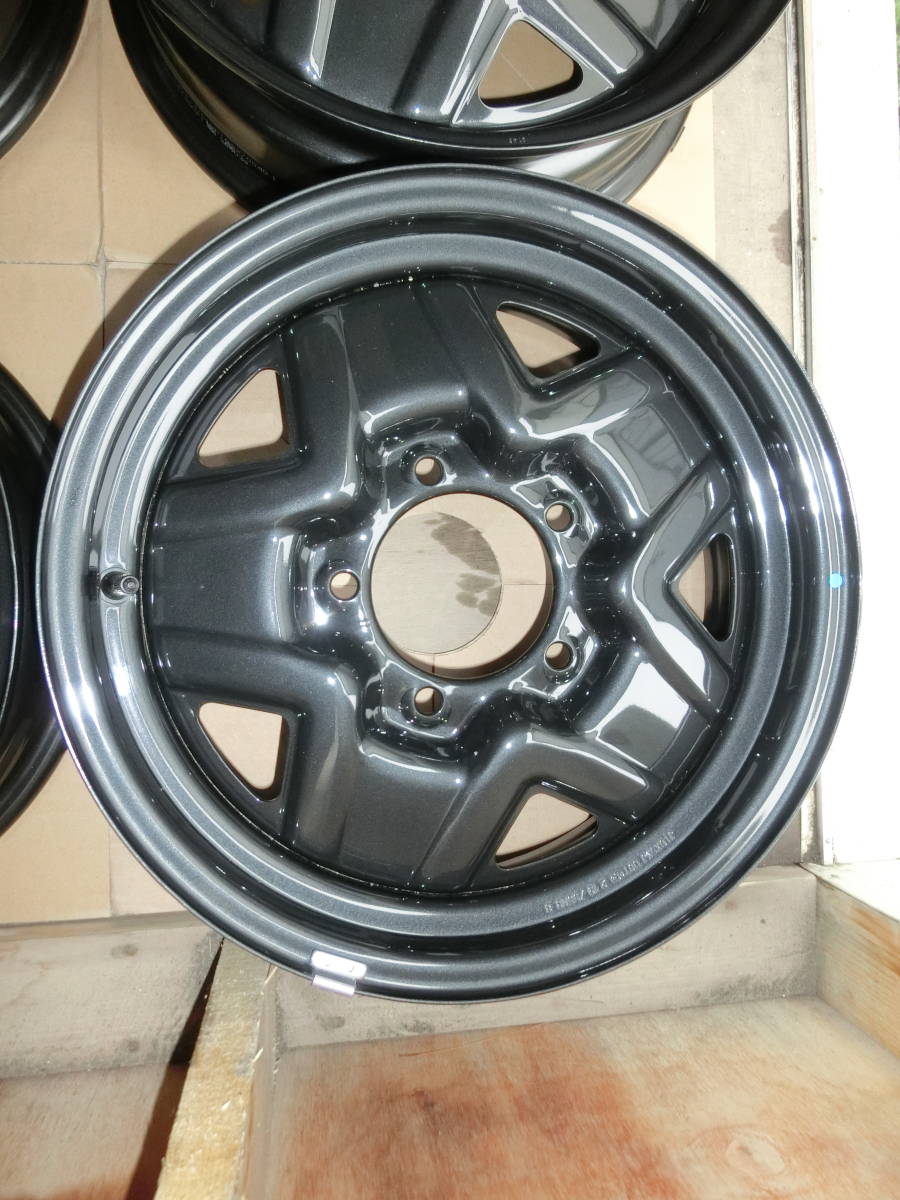 新車外し品　JB64W　ジムニー純正スチールホイール　16x5.5　+22　139.7-5H　4本セット_4