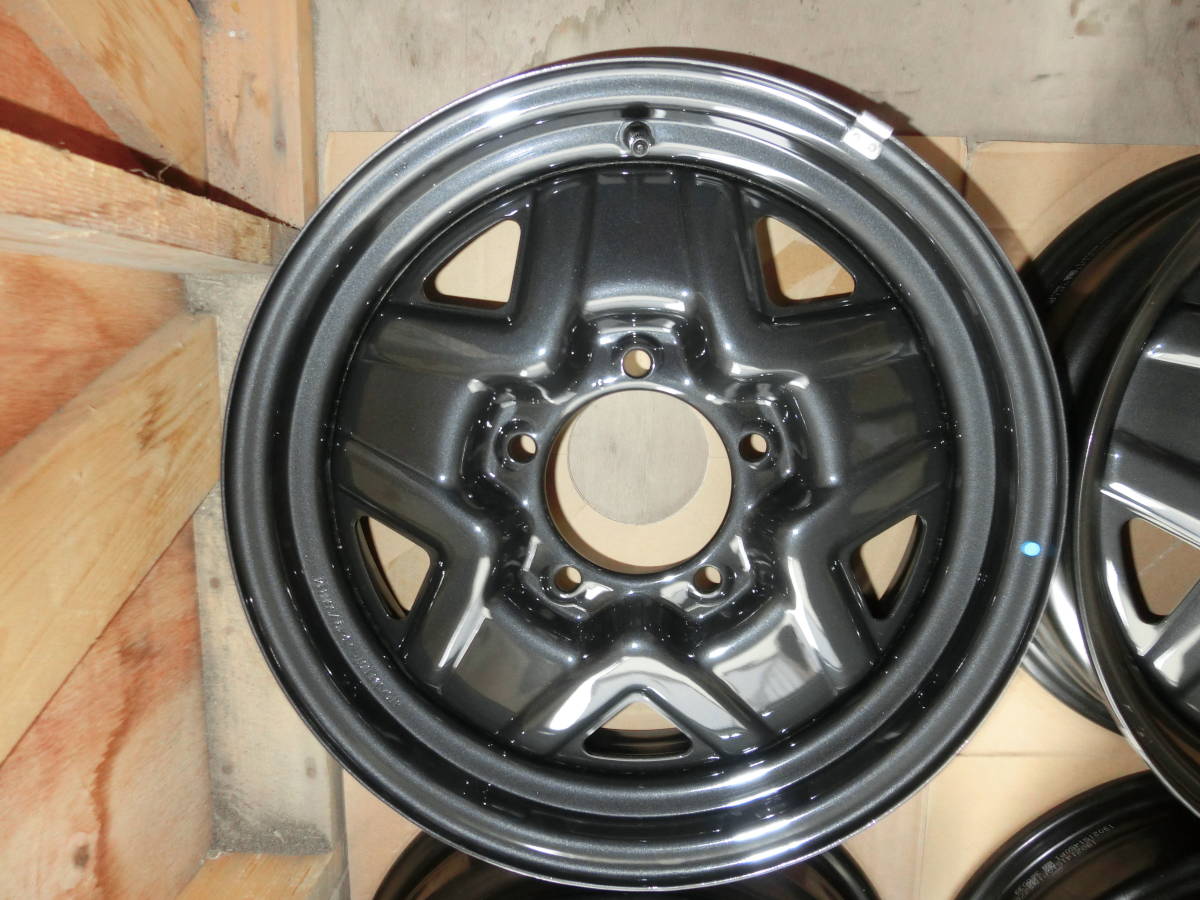 新車外し品　JB64W　ジムニー純正スチールホイール　16x5.5　+22　139.7-5H　4本セット_5