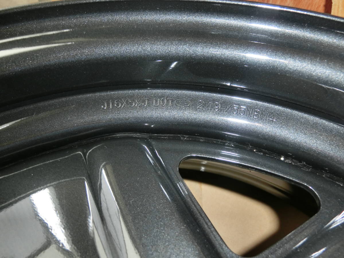 新車外し品　JB64W　ジムニー純正スチールホイール　16x5.5　+22　139.7-5H　4本セット_6