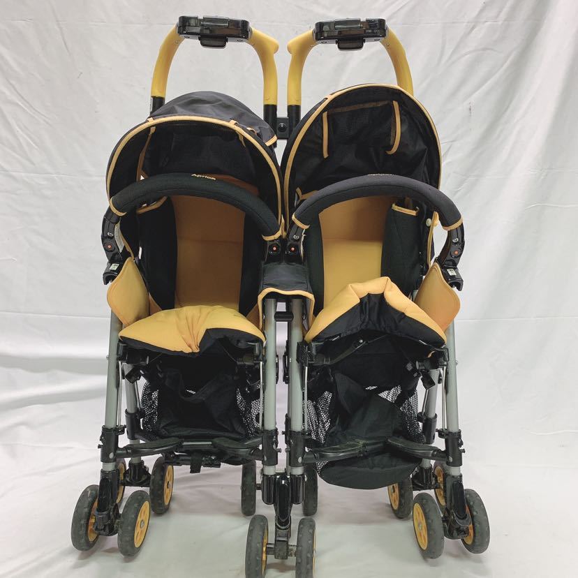 Aprica双子用ベビーカー 2人乗り ツインズ イエロー 二人乗り