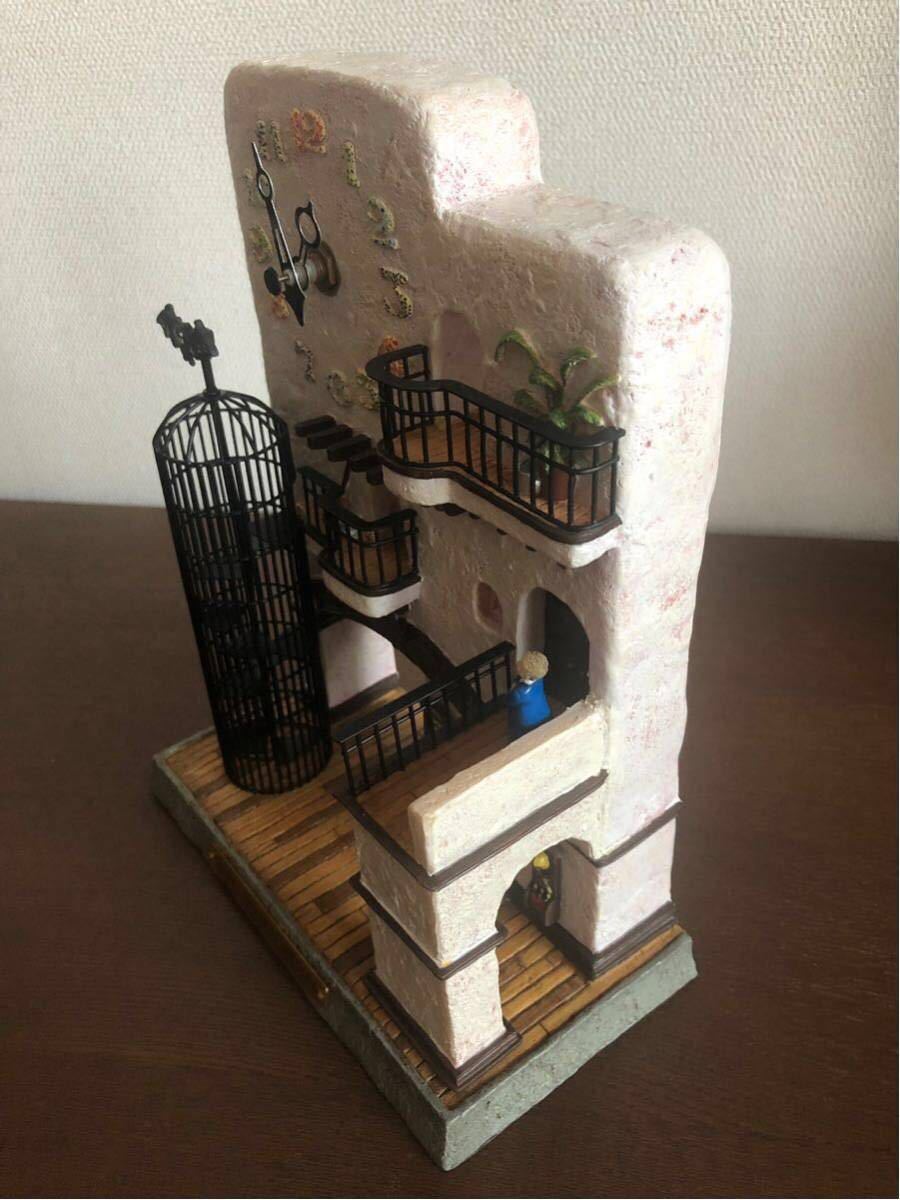 三鷹の森ジブリ美術館中央ホール ジオラマ置き時計 希少 希少】三鷹の森ジブリ美術館 中央ホール ジオラマ置き時計 箱付 三鷹の