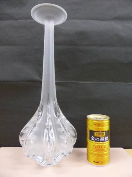 ★美品★ラリック LALIQUE クリスタル　デザイン　花瓶 　フラワーベース　高さ３４，５ｃｍ