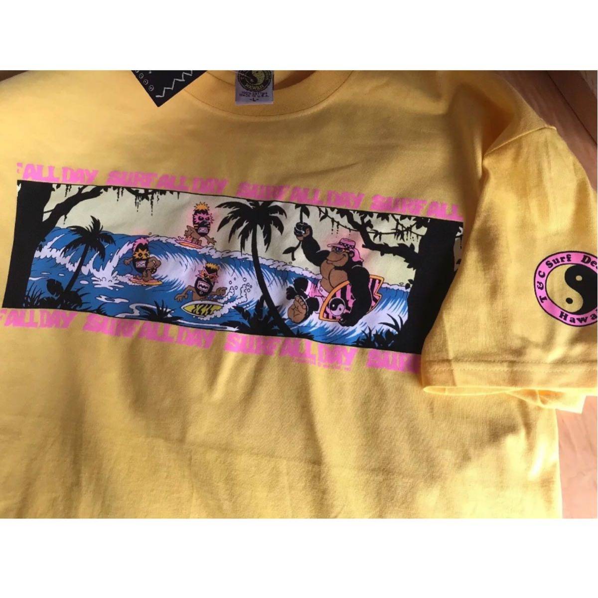 80年代 ビンテージ T&C Town & Country Surf Tシャツ イエロー