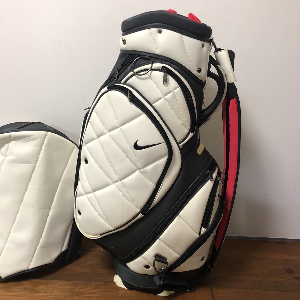 激レア】3点式 NIKE キャディバッグ パワーカートバッグ JV 黒 金