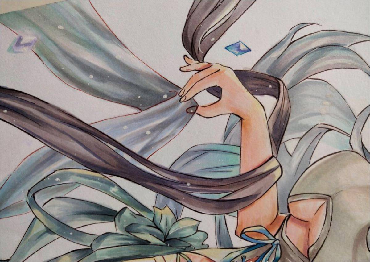 手描きイラスト 可愛い 美人 半裸 セクシー 巨乳 妖精 同人 直筆 一点物 原画 サイズ 天然の入札履歴 入札者の順位