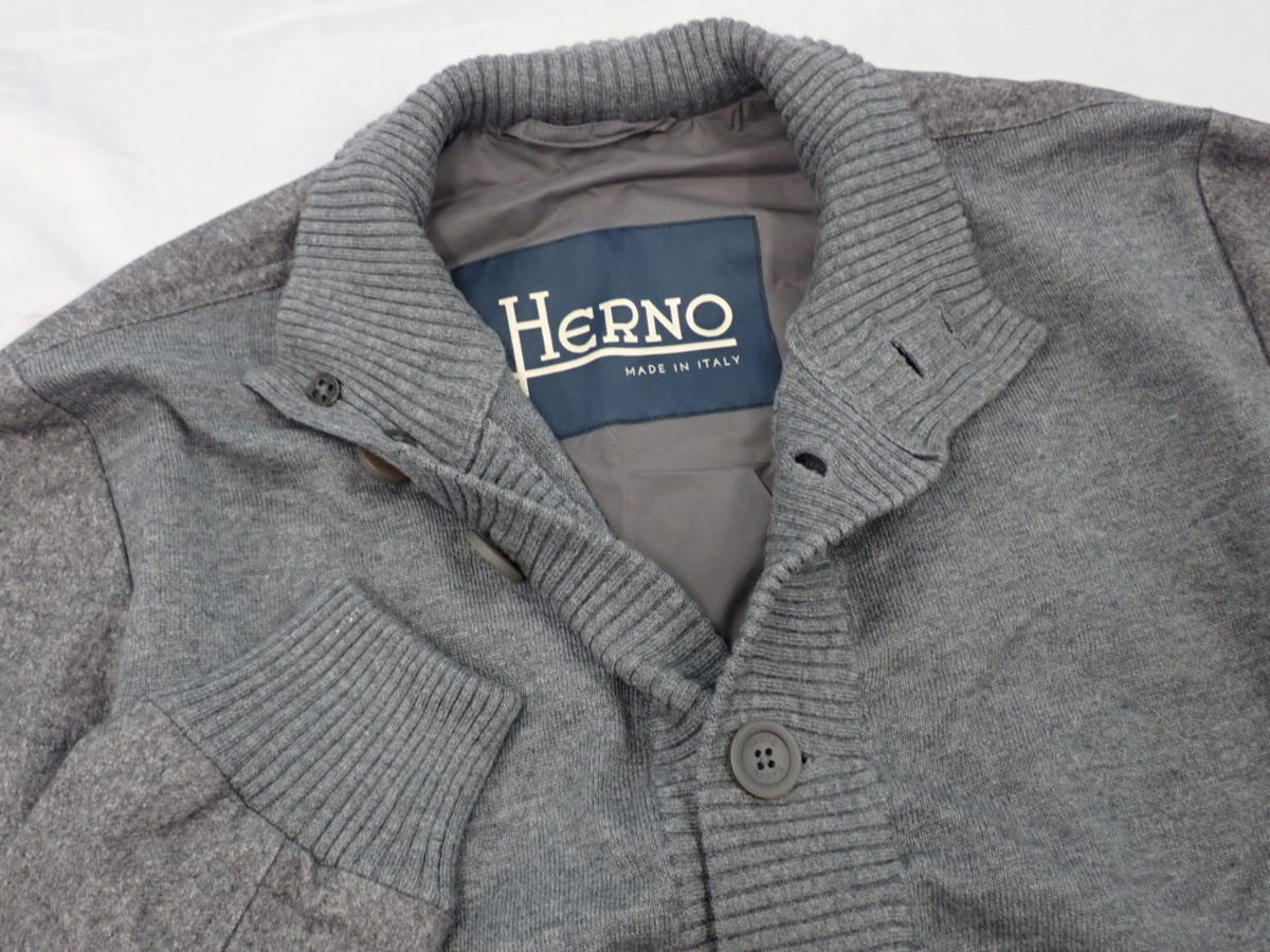 ☆未使用 HERNO/ヘルノ ニットブルゾン/ジャケット 46/メンズM