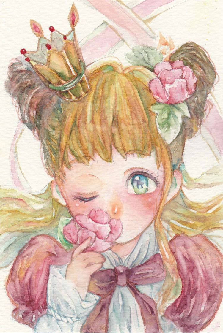 手描きイラスト オリジナル ポストカード 女の子 原画 オリジナル