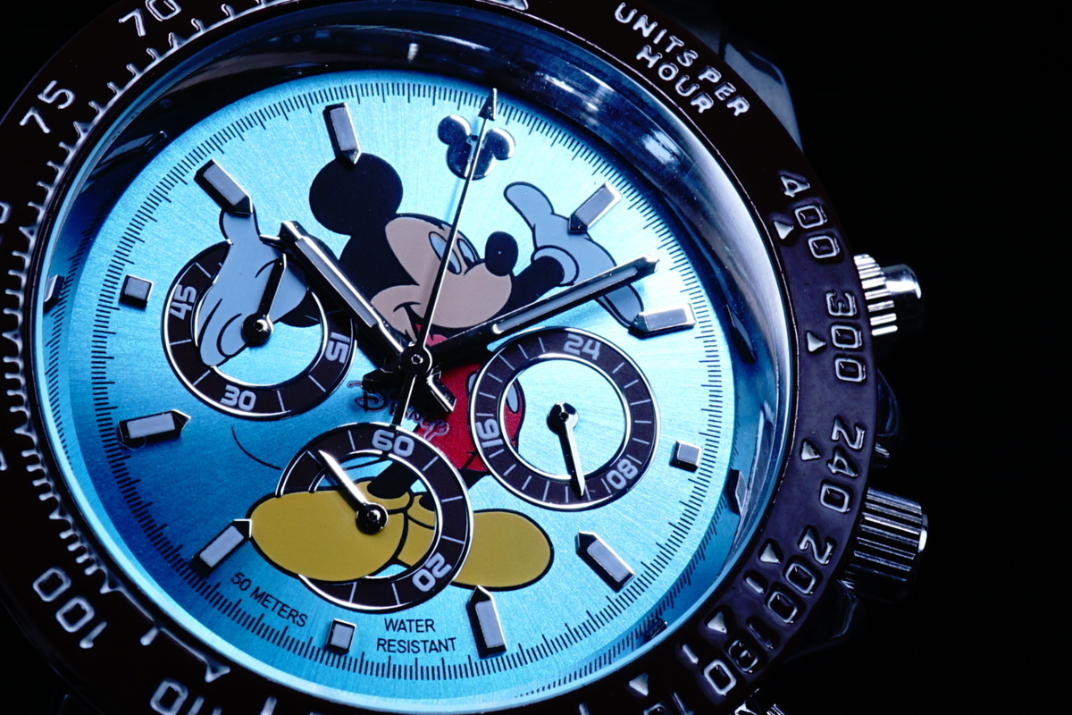 Disney Mickey ミッキー コラボ 腕時計 デイトナ Ice Blue Freshslice Com