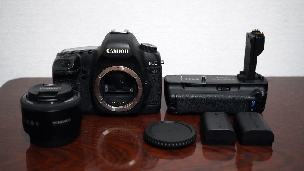 1円~CANON【 EOS 5D Mark II 】デジタル一眼 一眼動画 BG-E6付 動作確認済み 最低落札価格なし